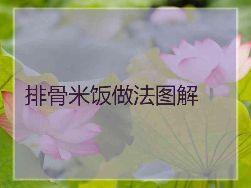 排骨米饭做法图解