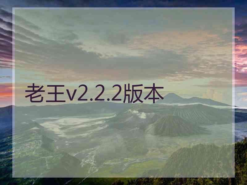 老王v2.2.2版本