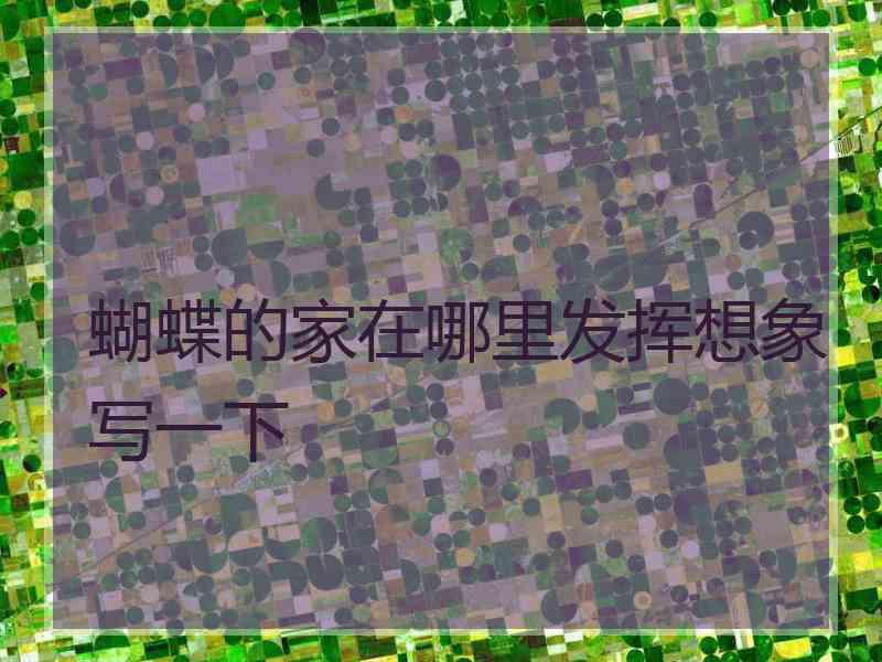 蝴蝶的家在哪里发挥想象写一下