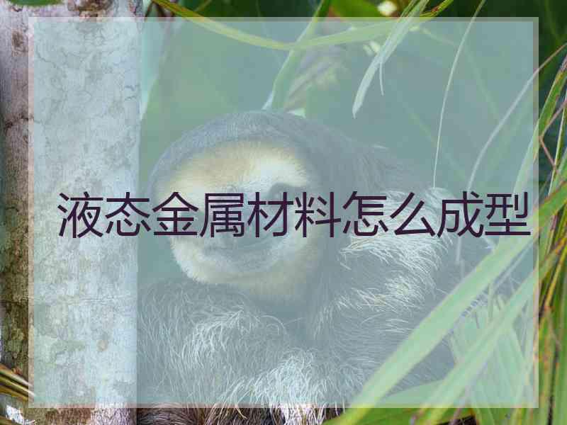 液态金属材料怎么成型