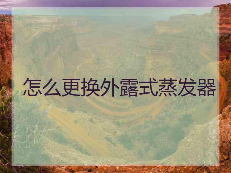 怎么更换外露式蒸发器