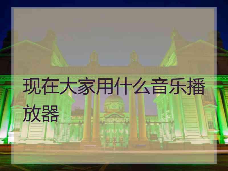 现在大家用什么音乐播放器