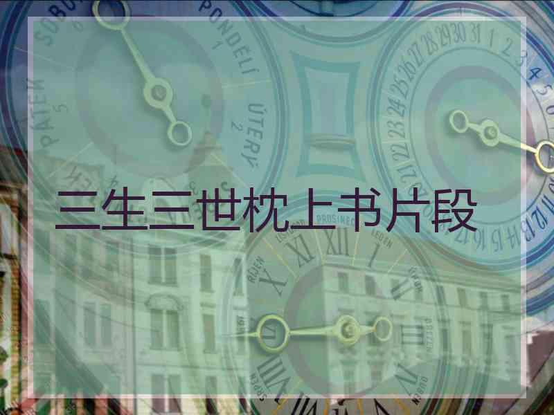 三生三世枕上书片段