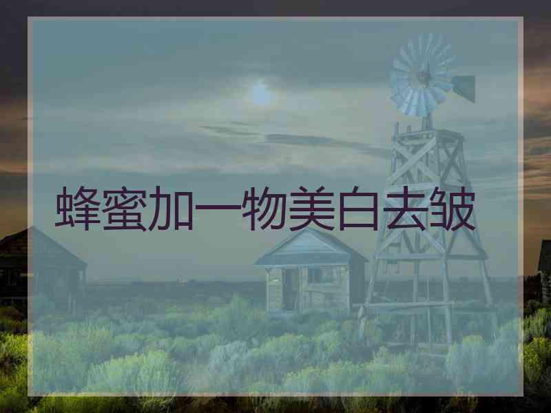 蜂蜜加一物美白去皱