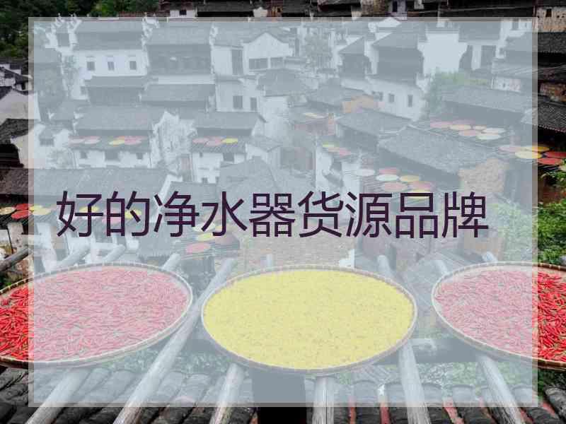 好的净水器货源品牌