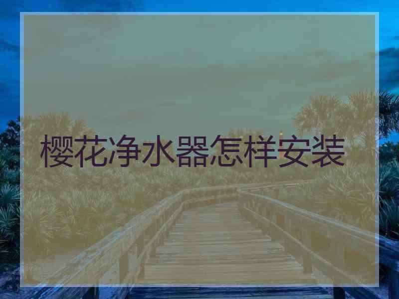 樱花净水器怎样安装