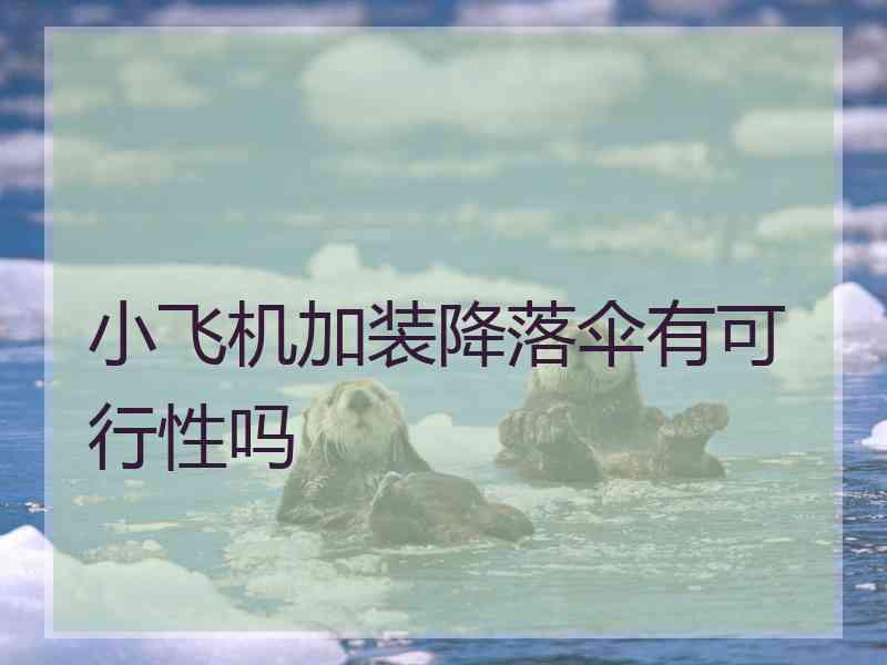 小飞机加装降落伞有可行性吗