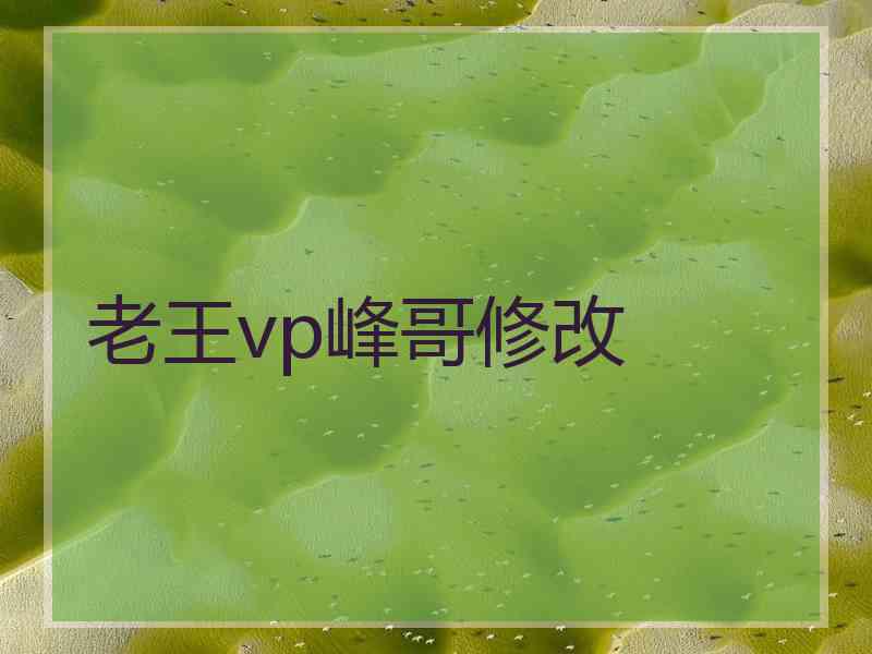 老王vp峰哥修改