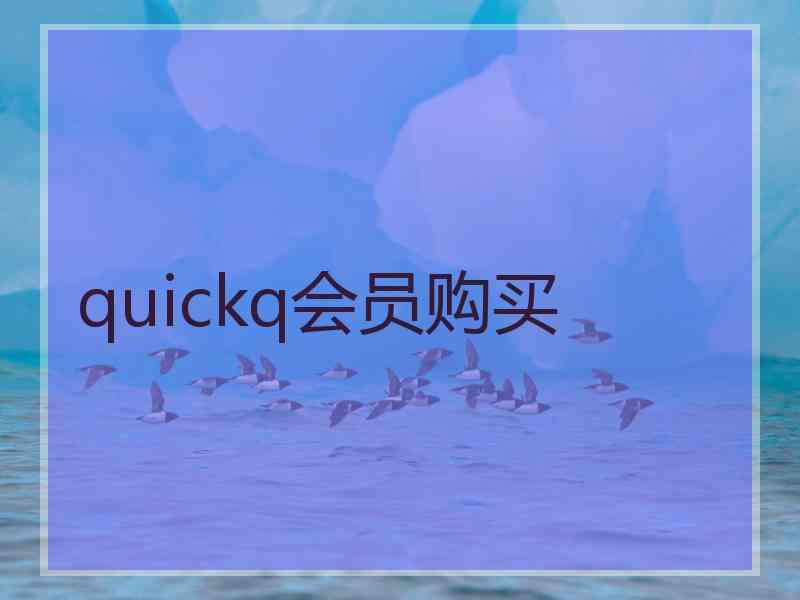 quickq会员购买