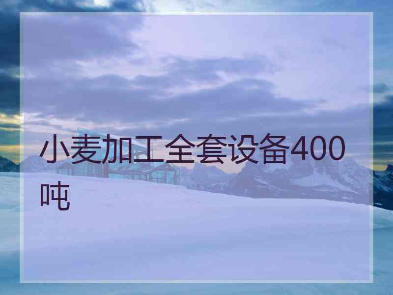 小麦加工全套设备400吨
