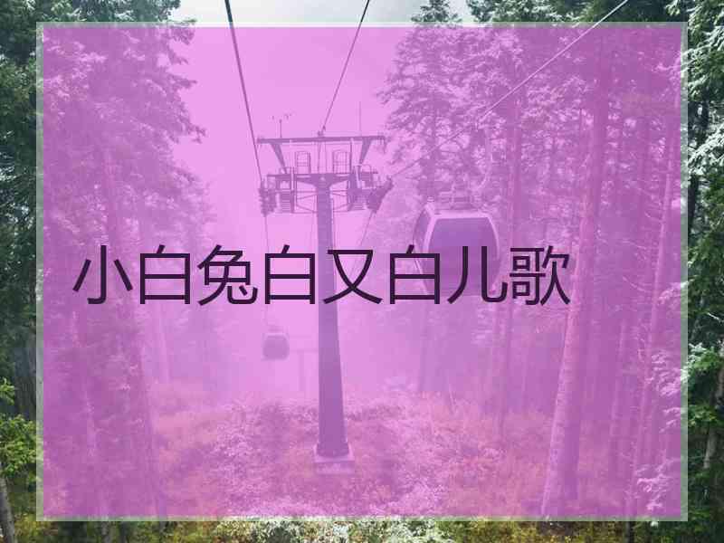 小白兔白又白儿歌