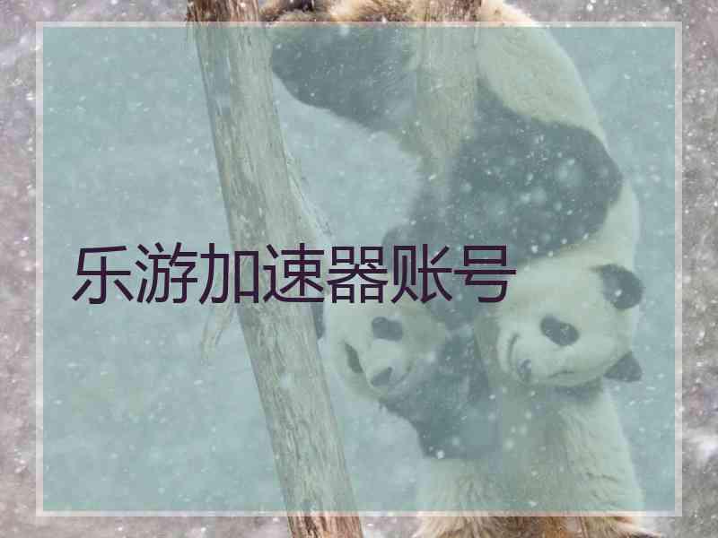 乐游加速器账号