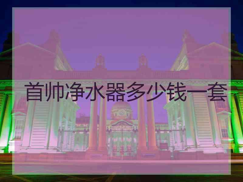 首帅净水器多少钱一套