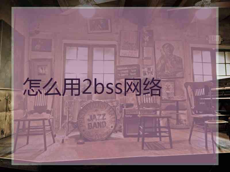 怎么用2bss网络