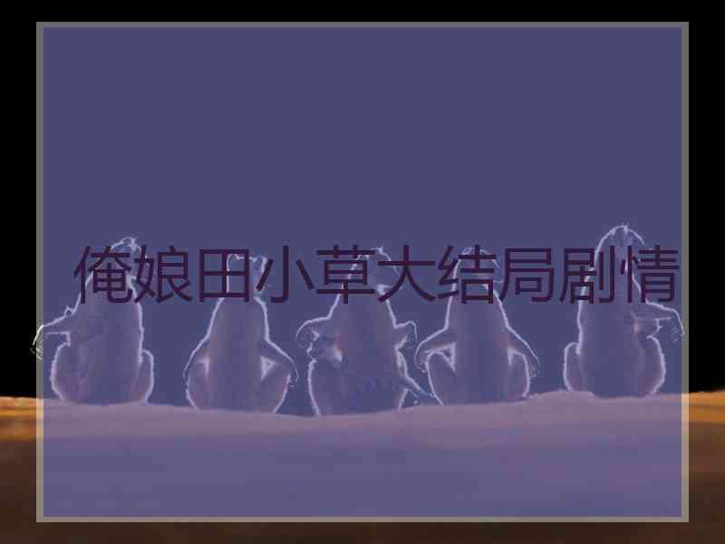 俺娘田小草大结局剧情
