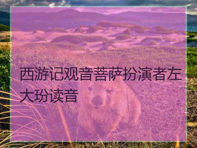 西游记观音菩萨扮演者左大玢读音