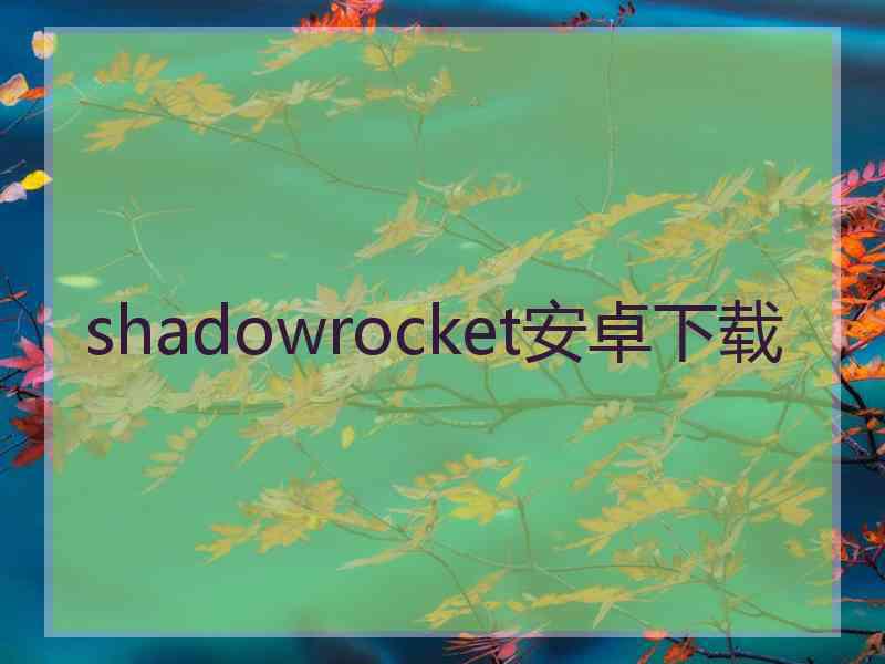 shadowrocket安卓下载