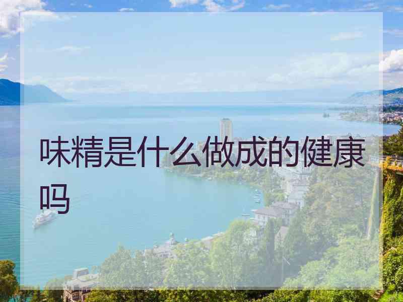 味精是什么做成的健康吗