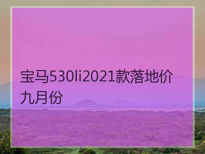 宝马530li2021款落地价九月份