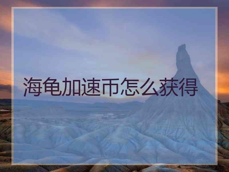 海龟加速币怎么获得