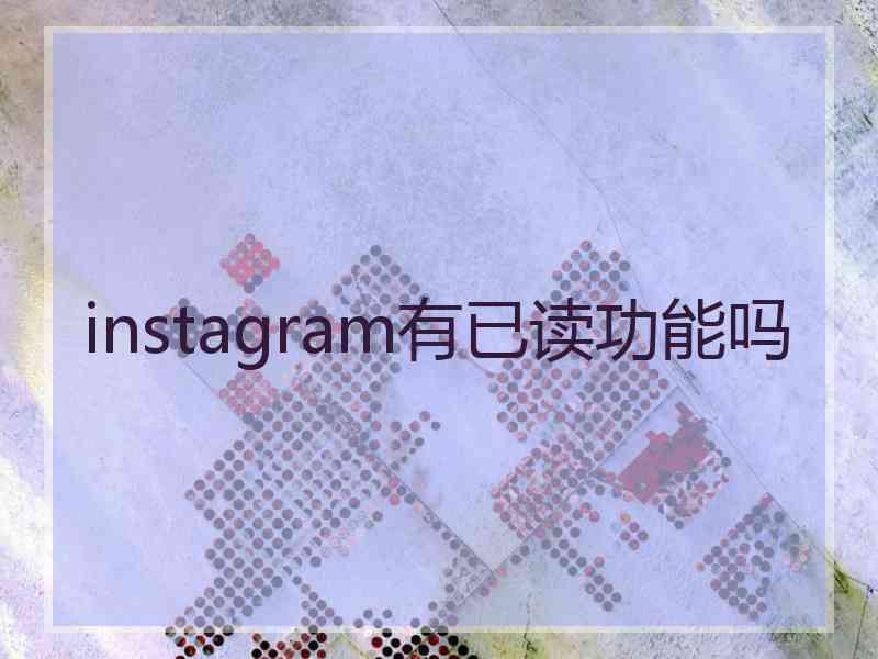 instagram有已读功能吗