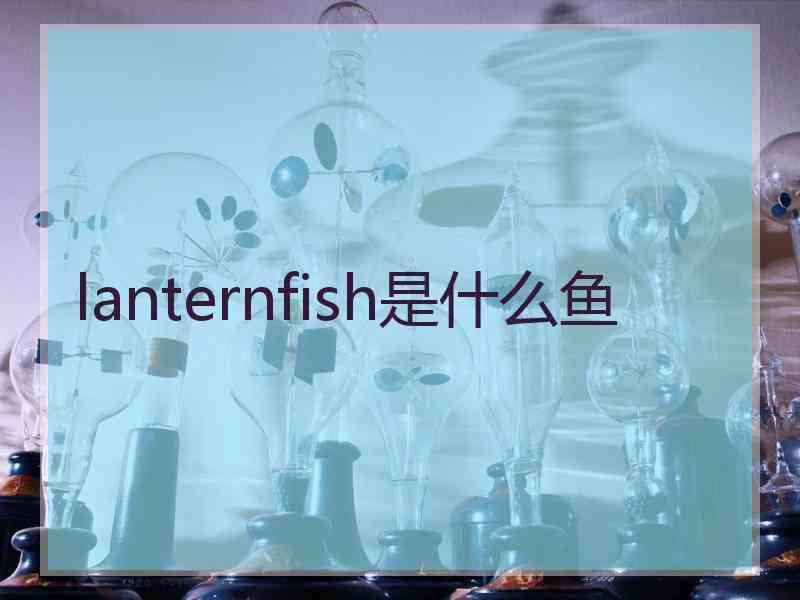 lanternfish是什么鱼