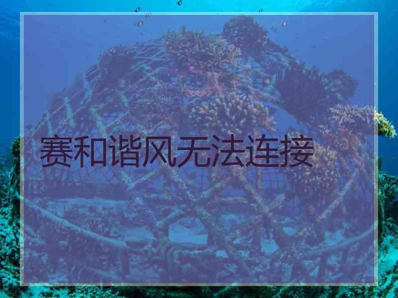 赛和谐风无法连接