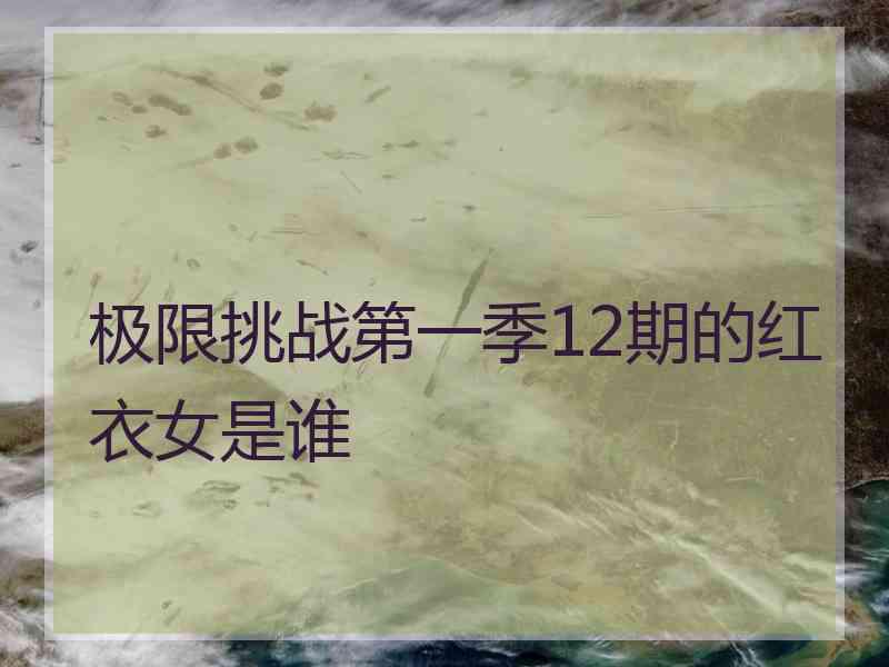 极限挑战第一季12期的红衣女是谁