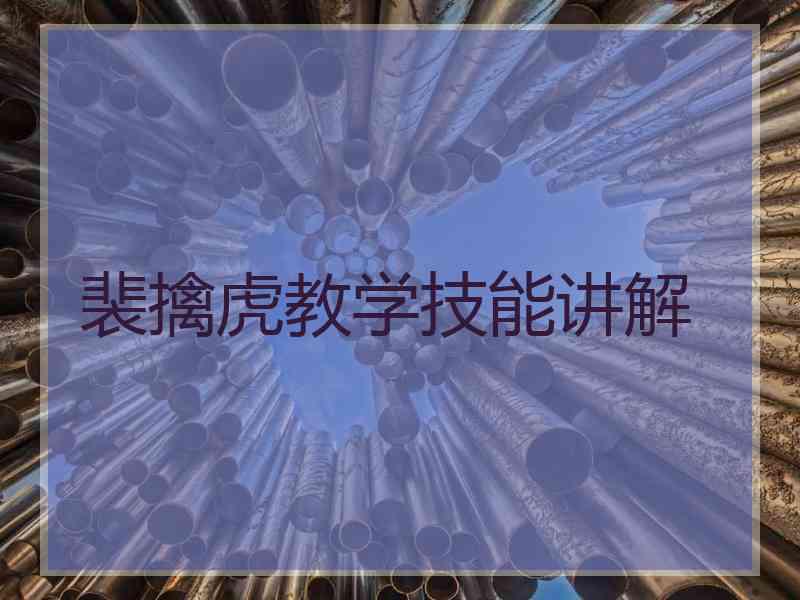 裴擒虎教学技能讲解
