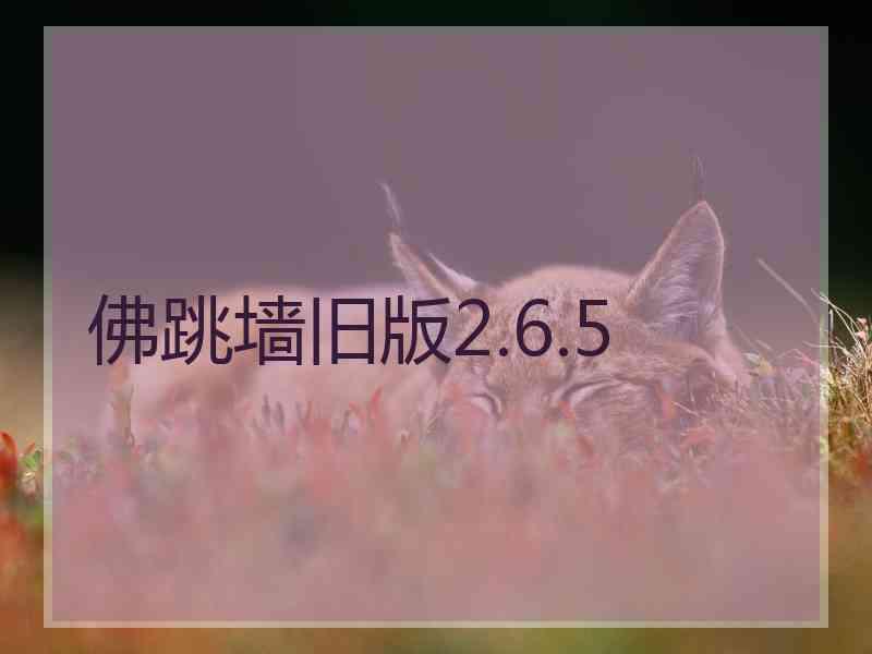 佛跳墙旧版2.6.5