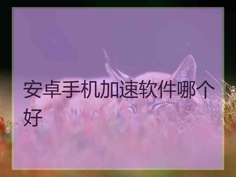 安卓手机加速软件哪个好