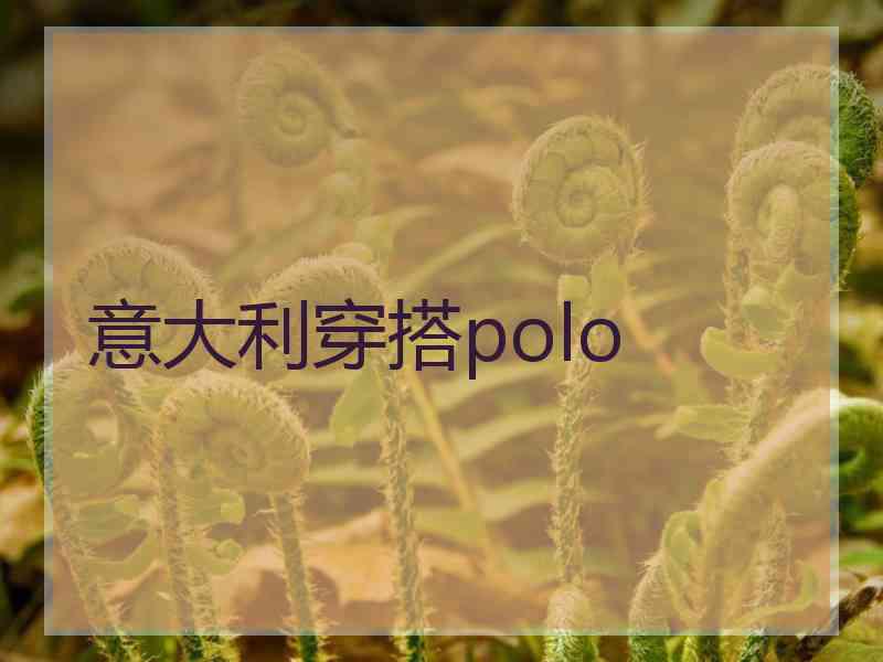 意大利穿搭polo