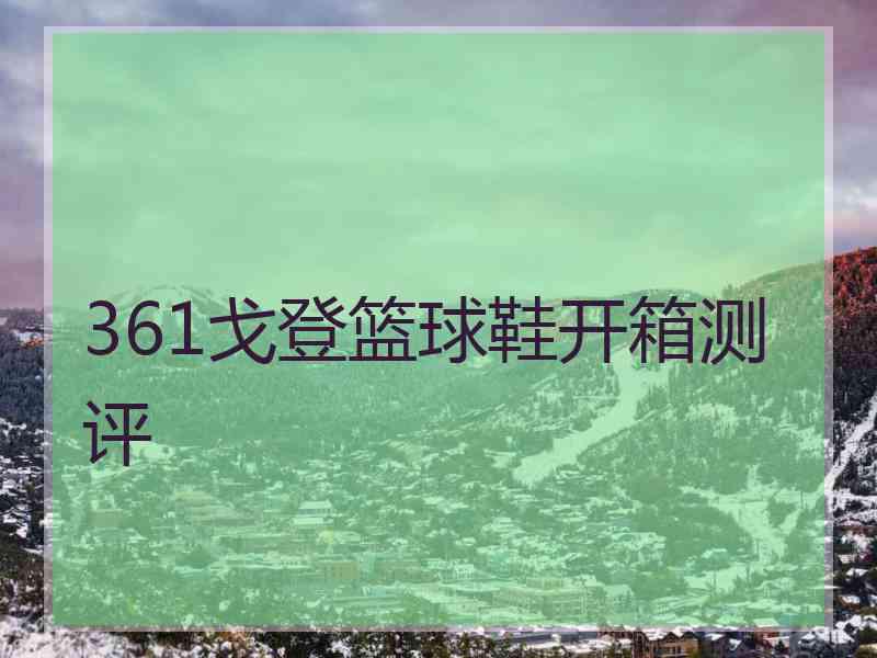 361戈登篮球鞋开箱测评