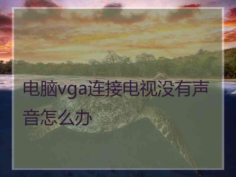 电脑vga连接电视没有声音怎么办