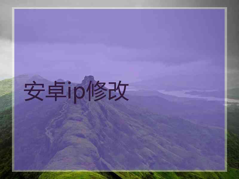 安卓ip修改