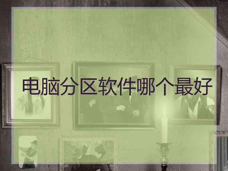电脑分区软件哪个最好
