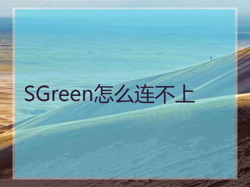 SGreen怎么连不上