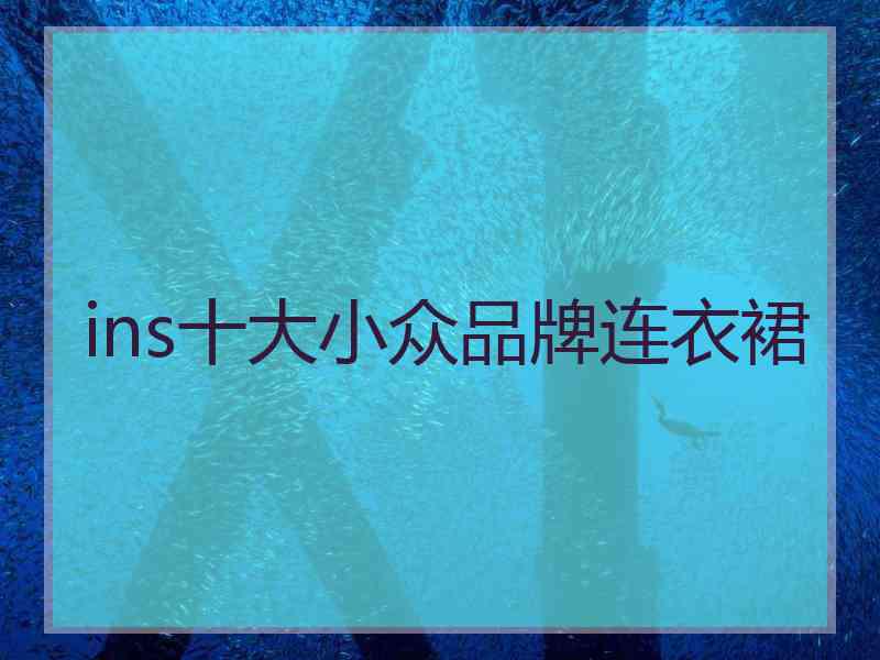 ins十大小众品牌连衣裙