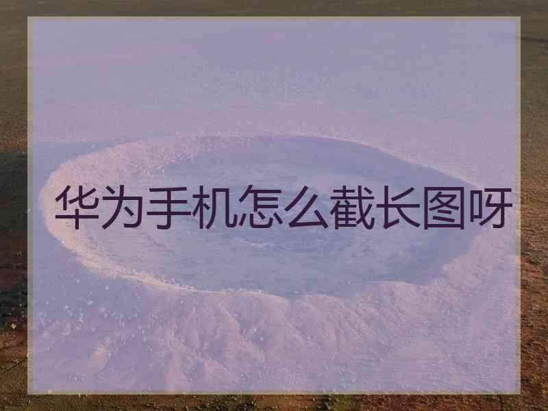 华为手机怎么截长图呀