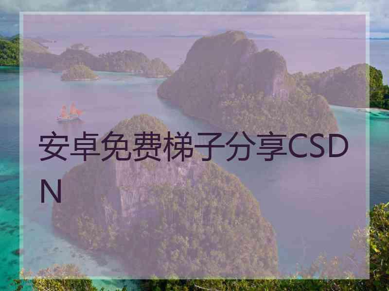 安卓免费梯子分享CSDN