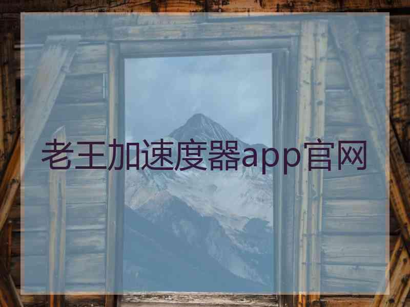 老王加速度器app官网