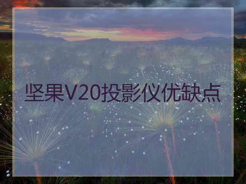 坚果V20投影仪优缺点