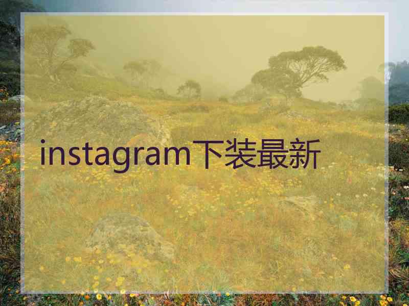 instagram下装最新