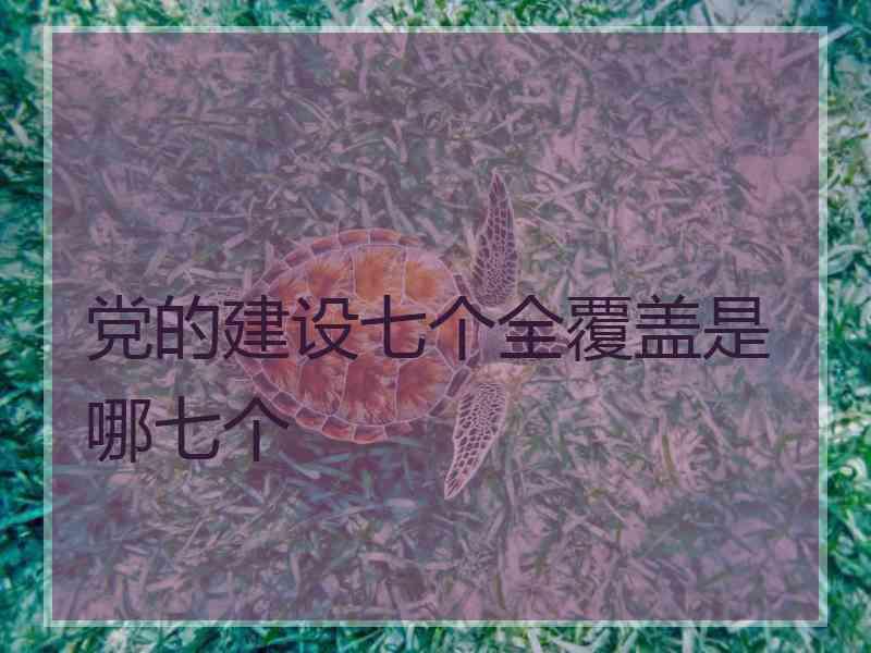 党的建设七个全覆盖是哪七个