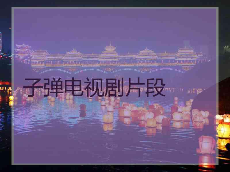 子弹电视剧片段