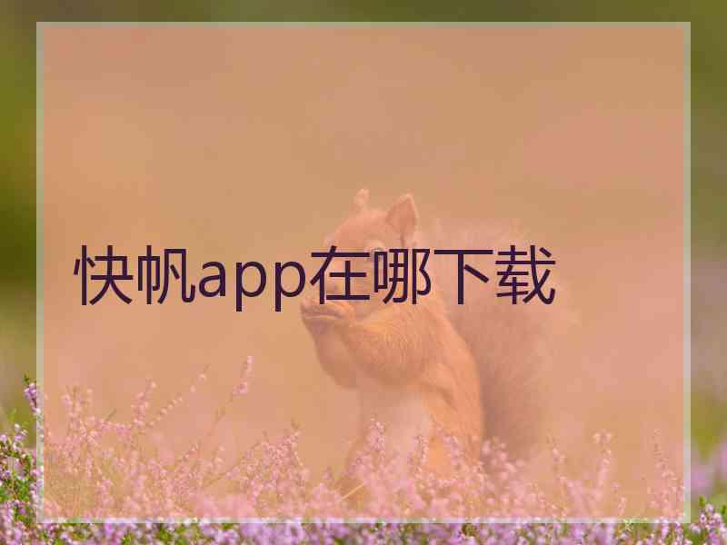 快帆app在哪下载