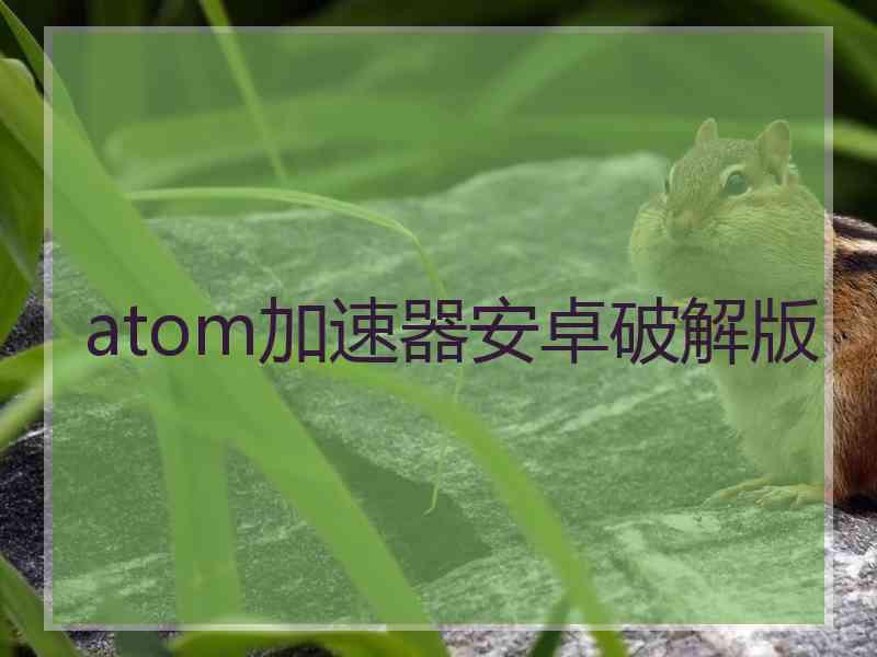atom加速器安卓破解版
