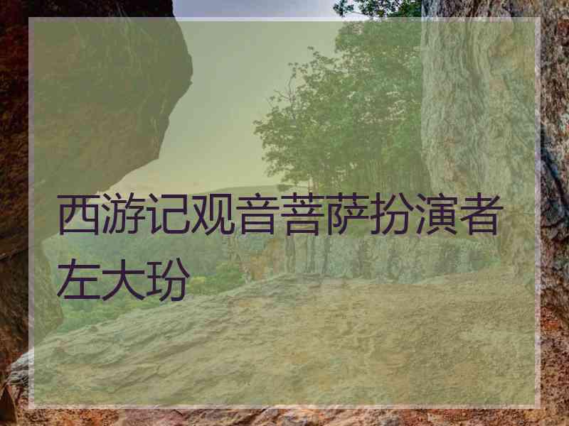 西游记观音菩萨扮演者左大玢