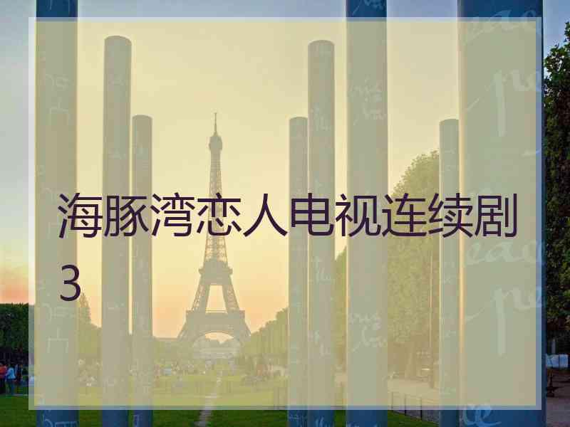 海豚湾恋人电视连续剧3