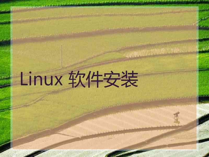 Linux 软件安装